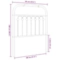 Pikkukuva 7 / 7: vidaXL Metallinen sängynpääty valkoinen 80 cm