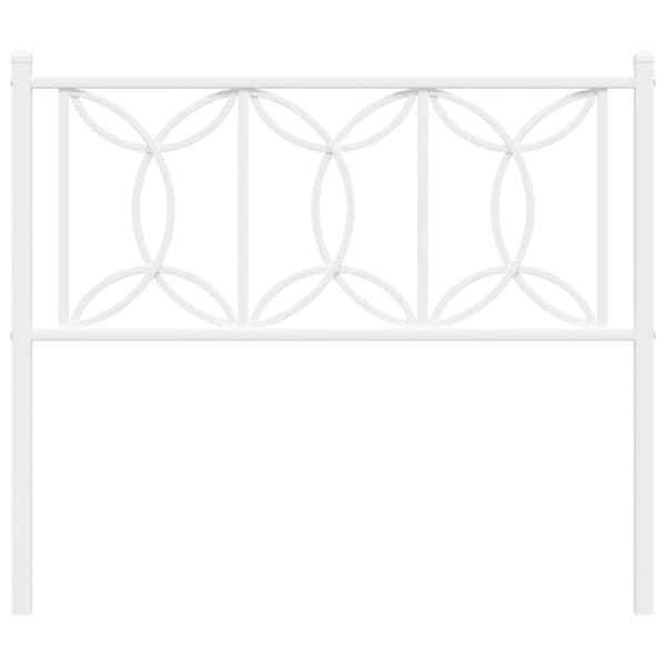 vidaXL sengegavl 100 cm metal hvid