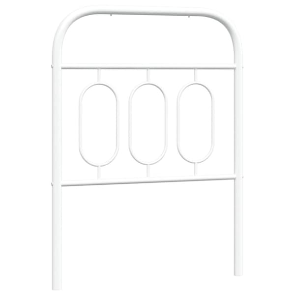 vidaXL Metallinen sängynpääty valkoinen 75 cm