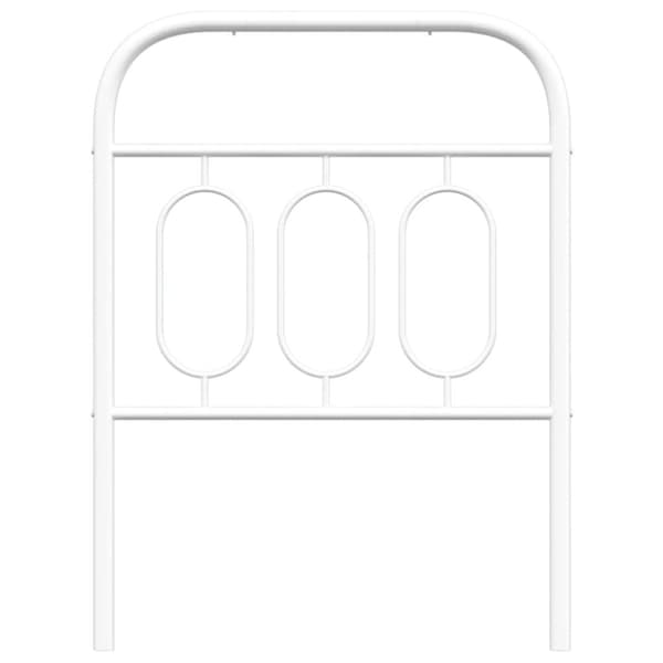 vidaXL Metallinen sängynpääty valkoinen 75 cm