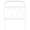 Pikkukuva 5 / 7: vidaXL Metallinen sängynpääty valkoinen 75 cm