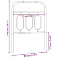 Pikkukuva 7 / 7: vidaXL Metallinen sängynpääty valkoinen 75 cm