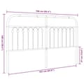 Pikkukuva 7 / 7: vidaXL Metallinen sängynpääty valkoinen 160 cm