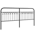 Pikkukuva 3 / 7: vidaXL Metallinen sängynpääty musta 193 cm