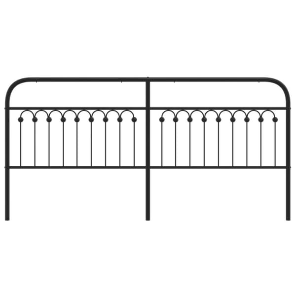 vidaXL Metallinen sängynpääty musta 193 cm