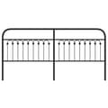 Pikkukuva 5 / 7: vidaXL Metallinen sängynpääty musta 193 cm
