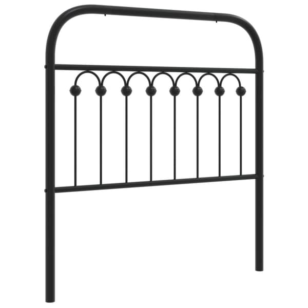 vidaXL Metallinen sängynpääty musta 90 cm