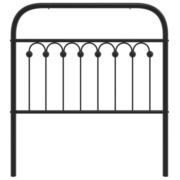 vidaXL Metallinen sängynpääty musta 90 cm