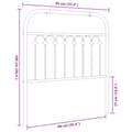 Pikkukuva 7 / 7: vidaXL Metallinen sängynpääty musta 90 cm
