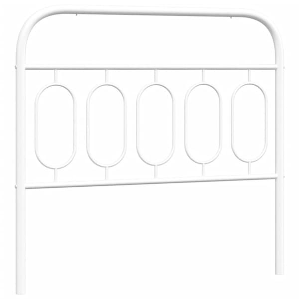 vidaXL Sengegavl i metall hvit 107 cm
