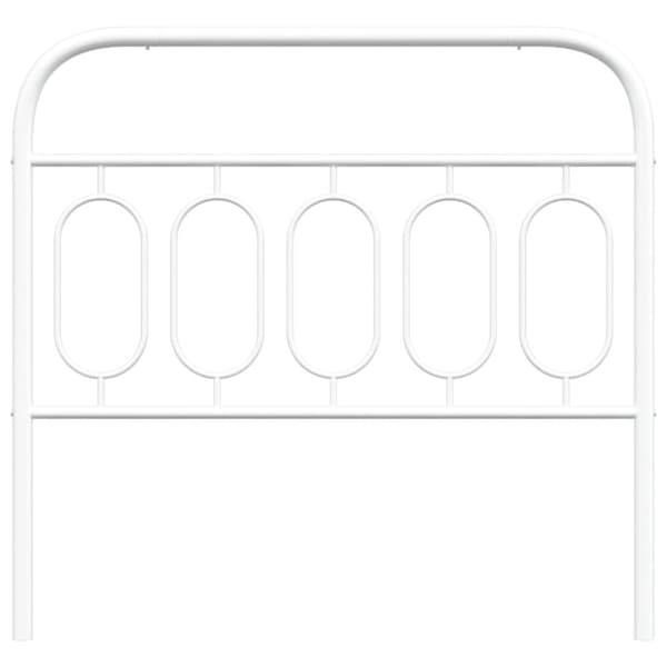 vidaXL Sengegavl i metall hvit 107 cm