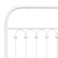 Pikkukuva 6 / 7: vidaXL Metallinen sängynpääty valkoinen 120 cm