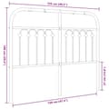 Pikkukuva 7 / 7: vidaXL Metallinen sängynpääty valkoinen 120 cm