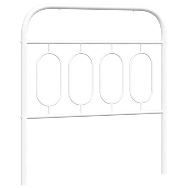 vidaXL Huvudgavel metall vit 90 cm