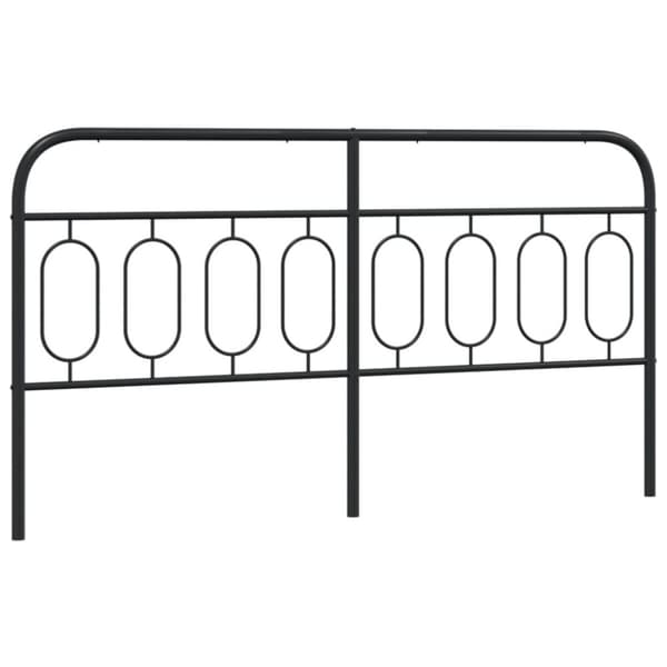 vidaXL Metallinen sängynpääty musta 193 cm