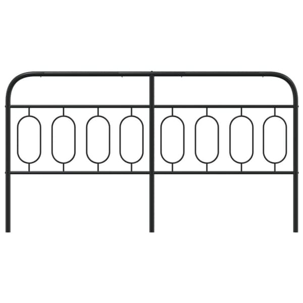 vidaXL Metallinen sängynpääty musta 193 cm