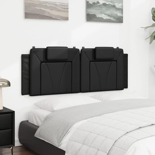 vidaXL gavlpude 140 cm kunstlæder sort