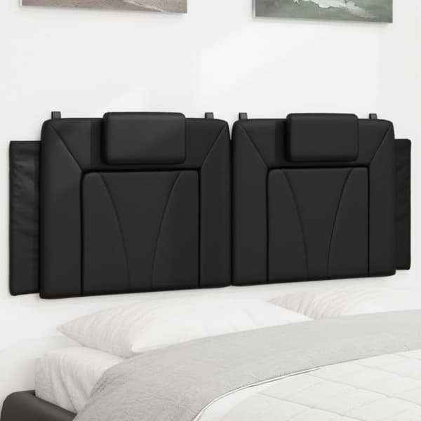 vidaXL gavlpude 140 cm kunstlæder sort