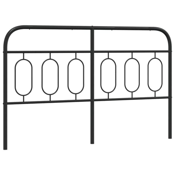 vidaXL Metallinen sängynpääty musta 140 cm