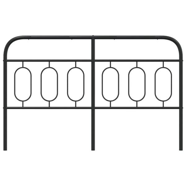 vidaXL Metallinen sängynpääty musta 140 cm