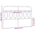 Pikkukuva 7 / 7: vidaXL Metallinen sängynpääty musta 140 cm