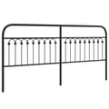 Pikkukuva 3 / 7: vidaXL Metallinen sängynpääty musta 200 cm