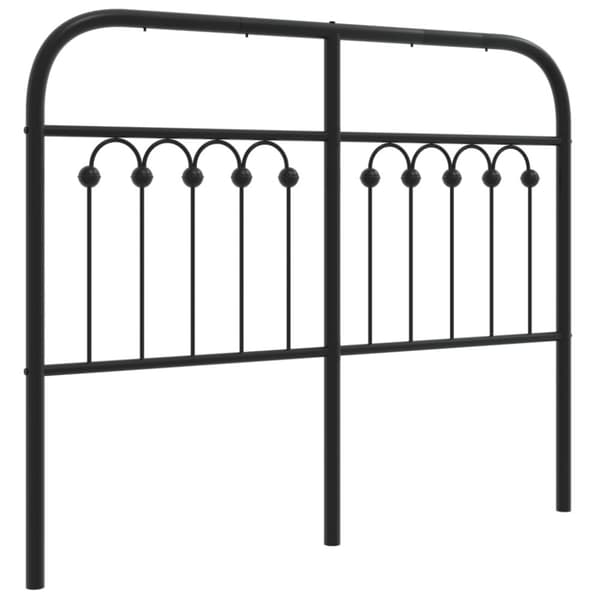 vidaXL Metallinen sängynpääty musta 120 cm