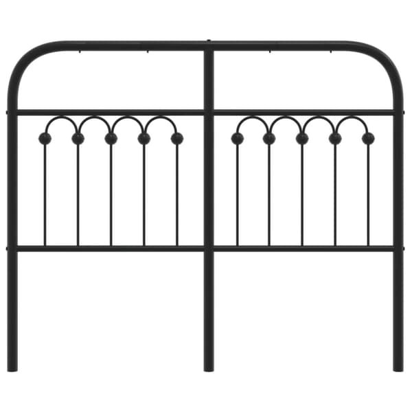 vidaXL Metallinen sängynpääty musta 120 cm