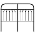 Pikkukuva 5 / 7: vidaXL Metallinen sängynpääty musta 120 cm
