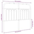 Pikkukuva 7 / 7: vidaXL Metallinen sängynpääty musta 120 cm