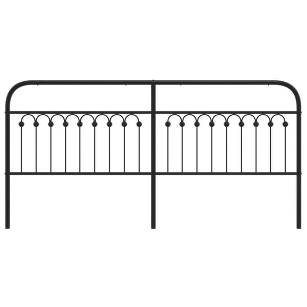 vidaXL Sengegavl i metall svart 200 cm