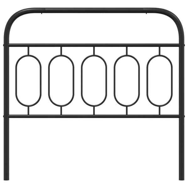 vidaXL Metallinen sängynpääty musta 100 cm