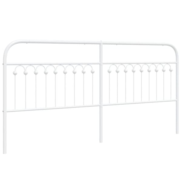 vidaXL sengegavl 200 cm metal hvid