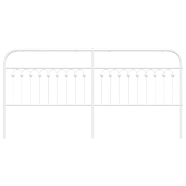 vidaXL sengegavl 200 cm metal hvid
