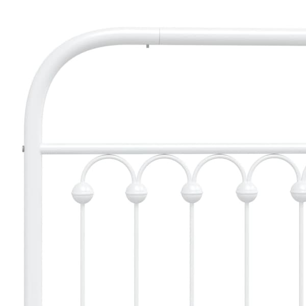 vidaXL sengegavl 200 cm metal hvid
