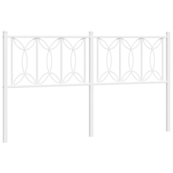 vidaXL sengegavl 150 cm metal hvid
