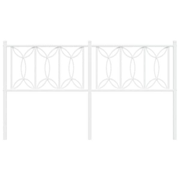vidaXL sengegavl 150 cm metal hvid