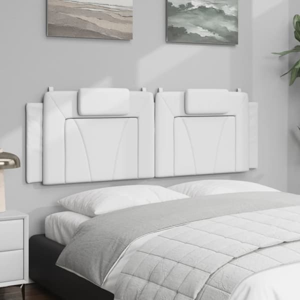 vidaXL gavlpude 160 cm kunstlæder hvid