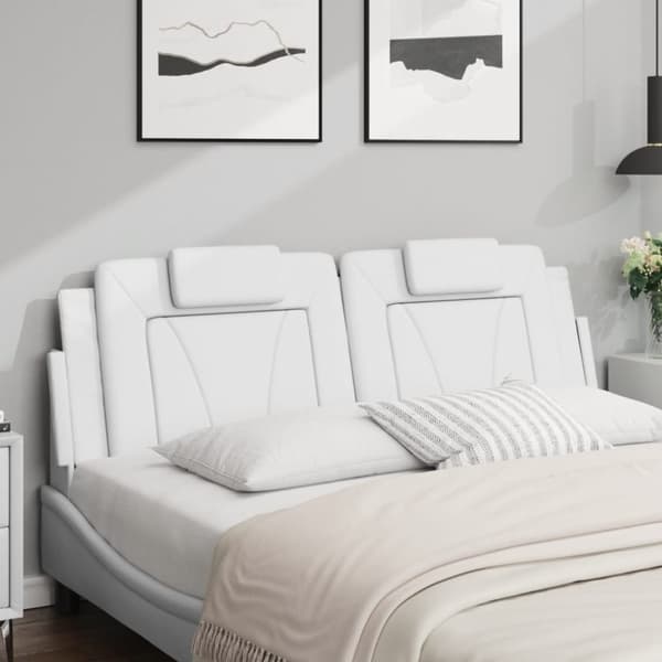vidaXL gavlpude 160 cm kunstlæder hvid
