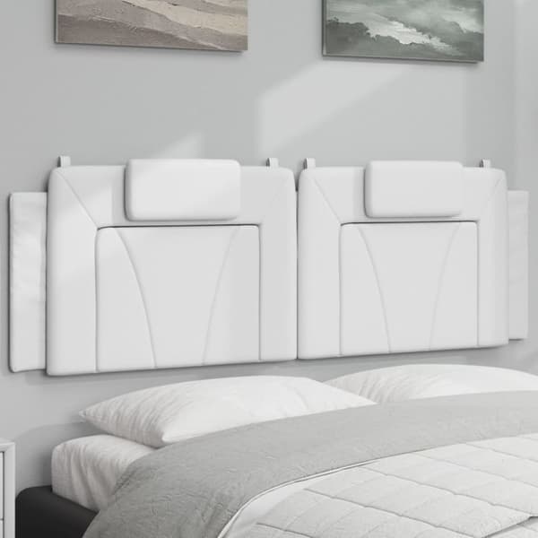 vidaXL gavlpude 160 cm kunstlæder hvid