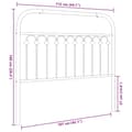 Pikkukuva 7 / 7: vidaXL Metallinen sängynpääty musta 107 cm