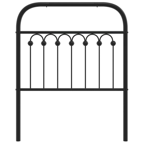 vidaXL sengegavl 75 cm metal sort