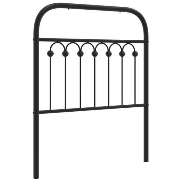 vidaXL sengegavl 75 cm metal sort