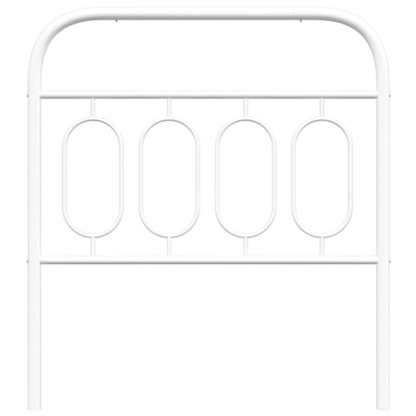 vidaXL Metallinen sängynpääty valkoinen 80 cm