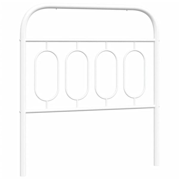 vidaXL Metallinen sängynpääty valkoinen 80 cm