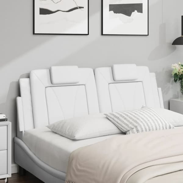 vidaXL gavlpude 140 cm kunstlæder hvid