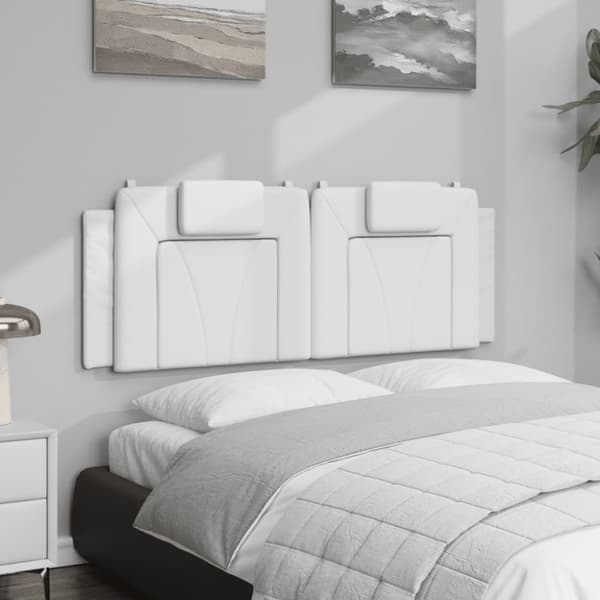 vidaXL gavlpude 140 cm kunstlæder hvid