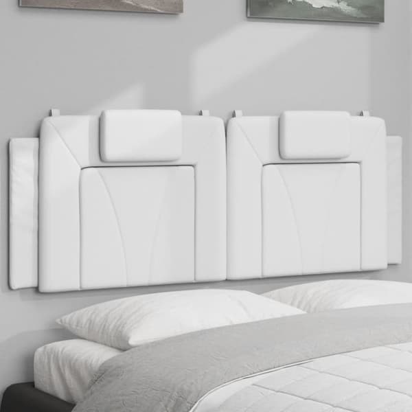 vidaXL gavlpude 140 cm kunstlæder hvid