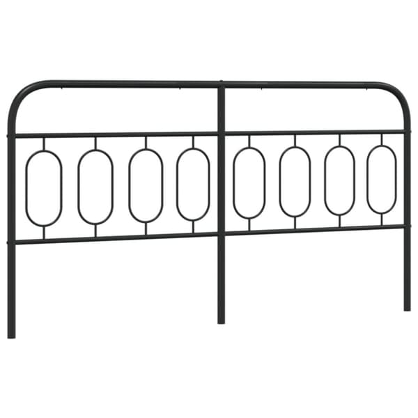 vidaXL sengegavl 183 cm metal sort