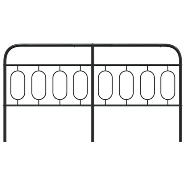 vidaXL sengegavl 183 cm metal sort